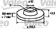 Valeo 186143 - Спирачен диск vvparts.bg