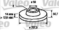 Valeo 186147 - Спирачен диск vvparts.bg