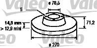 Valeo 186169 - Спирачен диск vvparts.bg