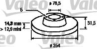 Valeo 186168 - Спирачен диск vvparts.bg