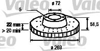 Valeo 186103 - Спирачен диск vvparts.bg