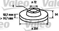 Valeo 186110 - Спирачен диск vvparts.bg