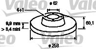 Valeo 186117 - Спирачен диск vvparts.bg