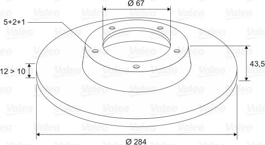 Valeo 186182 - Спирачен диск vvparts.bg