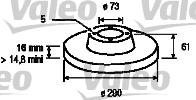 Valeo 186136 - Спирачен диск vvparts.bg