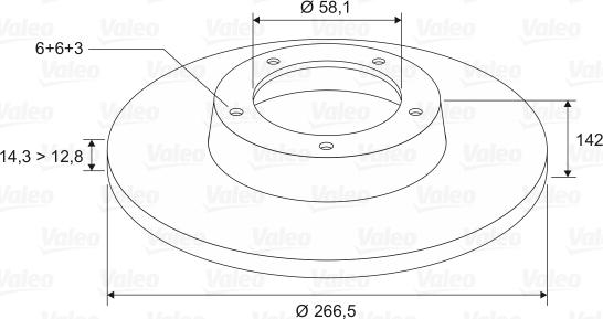Valeo 186170 - Спирачен диск vvparts.bg