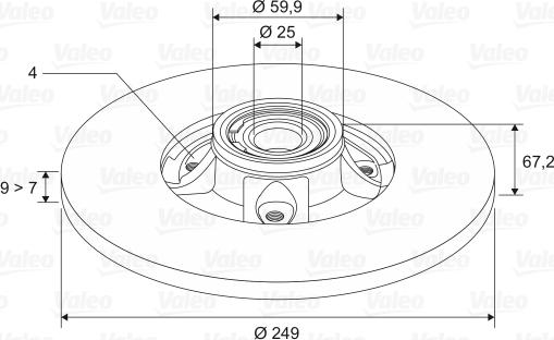 Valeo 186899 - Спирачен диск vvparts.bg