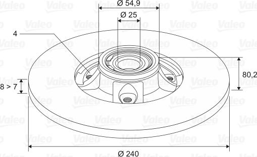 Valeo 186897 - Спирачен диск vvparts.bg