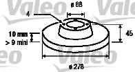 Valeo 186845 - Спирачен диск vvparts.bg