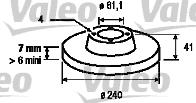 Valeo 186846 - Спирачен диск vvparts.bg
