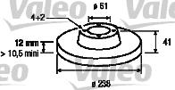 Valeo 186803 - Спирачен диск vvparts.bg