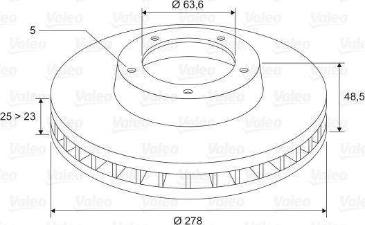 Valeo 186819 - Спирачен диск vvparts.bg