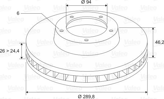 Valeo 186813 - Спирачен диск vvparts.bg