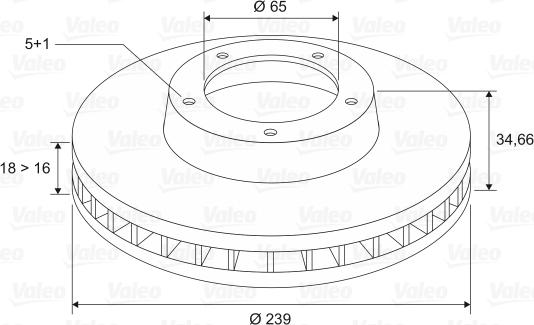 Valeo 186888 - Спирачен диск vvparts.bg