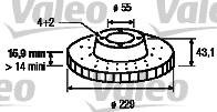 Valeo 186874 - Спирачен диск vvparts.bg