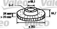 Valeo 186315 - Спирачен диск vvparts.bg