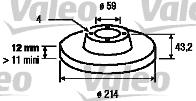 Valeo 186299 - Спирачен диск vvparts.bg