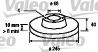 Valeo 186292 - Спирачен диск vvparts.bg