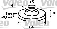 Valeo 186240 - Спирачен диск vvparts.bg