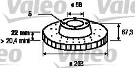 Valeo 186255 - Спирачен диск vvparts.bg