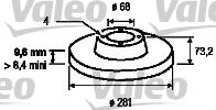 Valeo 186256 - Спирачен диск vvparts.bg