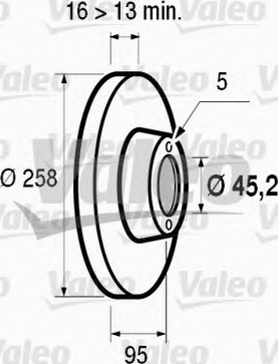 Valeo 186 252 - Спирачен диск vvparts.bg