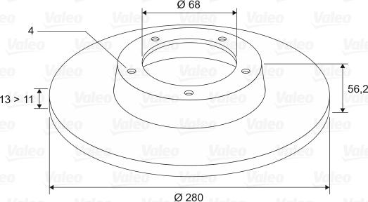 Valeo 186269 - Спирачен диск vvparts.bg