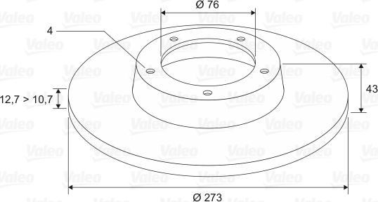 Valeo 186202 - Спирачен диск vvparts.bg