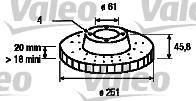 Valeo 186287 - Спирачен диск vvparts.bg