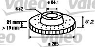 Valeo 186235 - Спирачен диск vvparts.bg