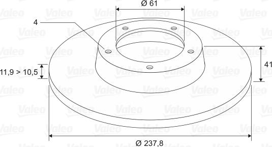 Valeo 297230 - Спирачен диск vvparts.bg
