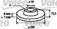 Valeo 186231 - Спирачен диск vvparts.bg