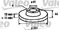 Valeo 186232 - Спирачен диск vvparts.bg