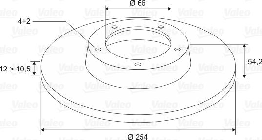 Valeo 186225 - Спирачен диск vvparts.bg