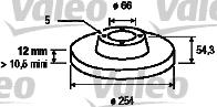 Valeo 186223 - Спирачен диск vvparts.bg