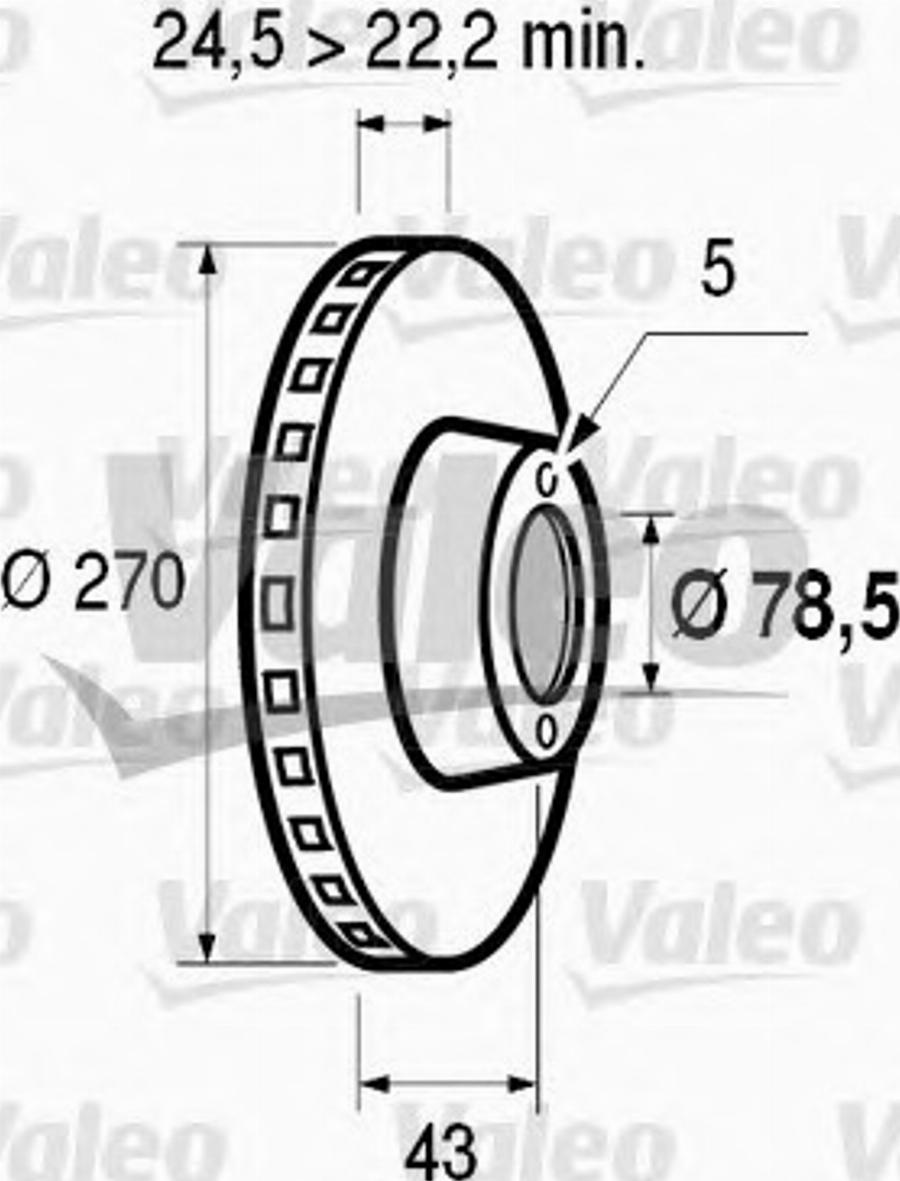 Valeo 186 279 - Спирачен диск vvparts.bg