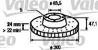 Valeo 186750 - Спирачен диск vvparts.bg