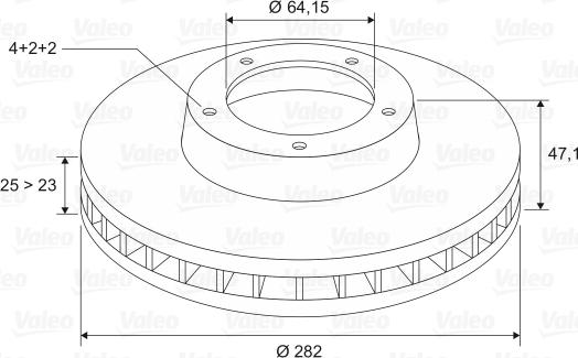 Valeo 186780 - Спирачен диск vvparts.bg