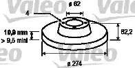 Valeo 186720 - Спирачен диск vvparts.bg