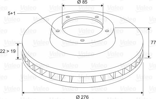 Valeo 186774 - Спирачен диск vvparts.bg