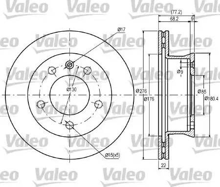 Valeo 187041 - Спирачен диск vvparts.bg