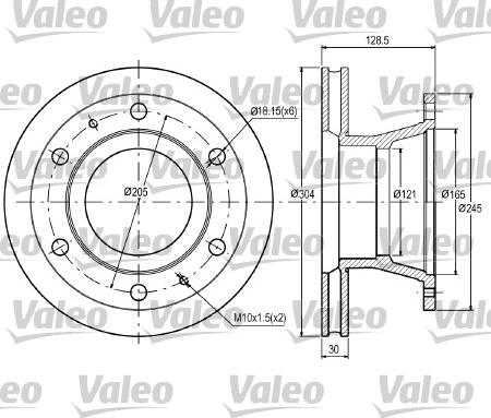 Valeo 187059 - Спирачен диск vvparts.bg