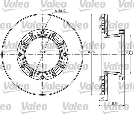 Valeo 187069 - Спирачен диск vvparts.bg