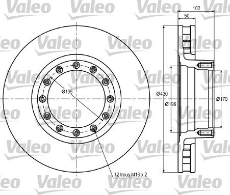 Valeo 187009 - Спирачен диск vvparts.bg