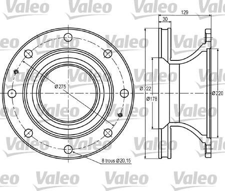 Valeo 187005 - Спирачен диск vvparts.bg