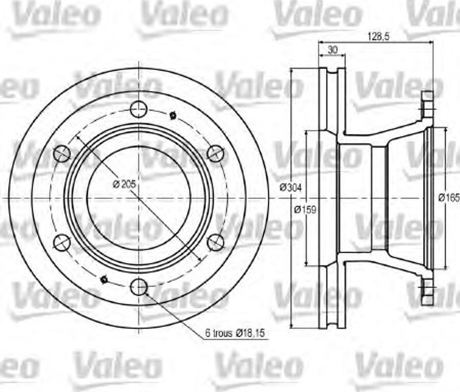 Valeo 187 003 - Спирачен диск vvparts.bg