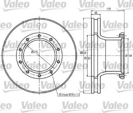 Valeo 187013 - Спирачен диск vvparts.bg