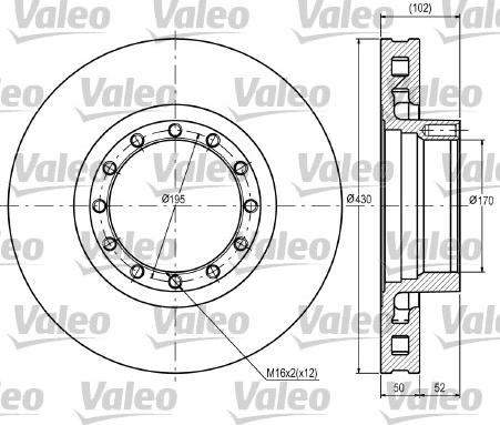 Valeo 187089 - Спирачен диск vvparts.bg