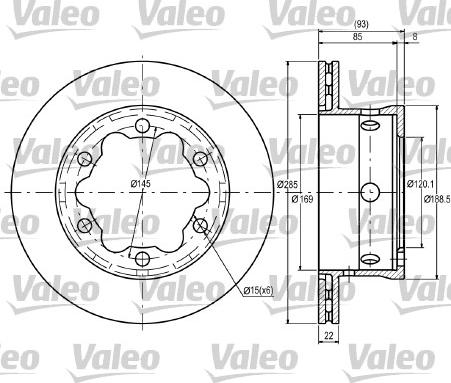 Valeo 187081 - Спирачен диск vvparts.bg