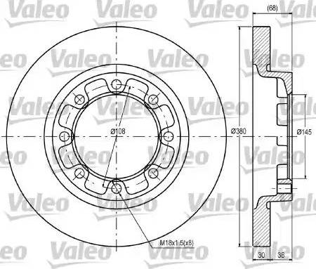 Valeo 187038 - Спирачен диск vvparts.bg